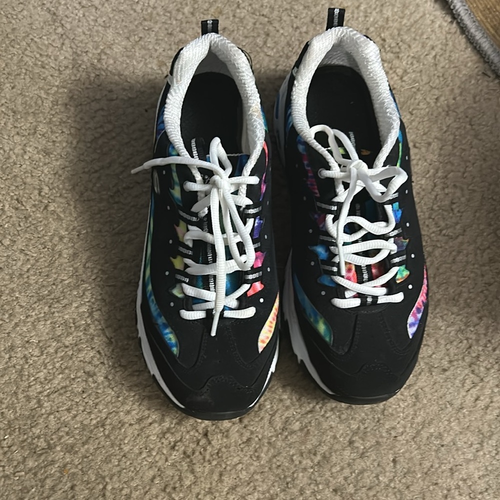 Skechers Black and Multicolor Women's Sneakers - Picture 3 of 10